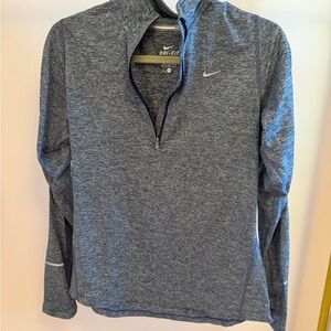Nike Heathered Blue/Gray Quarter-Zip Top